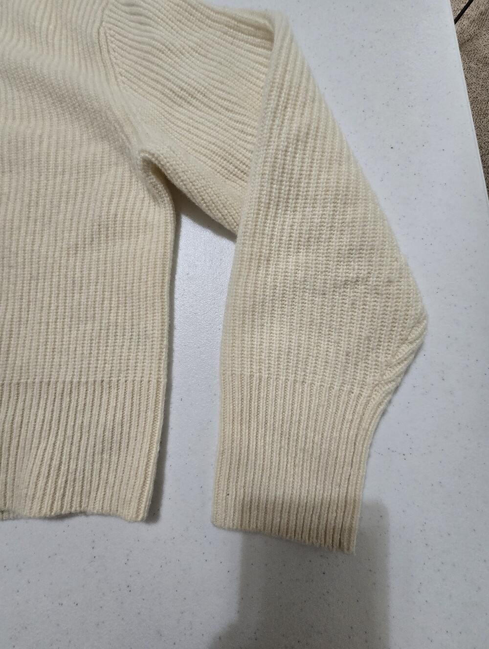 AYR Ivory Extra Fine Merino Wool 1/2 Zip Sweater Women's Small Mockneck - Picture 5 of 9